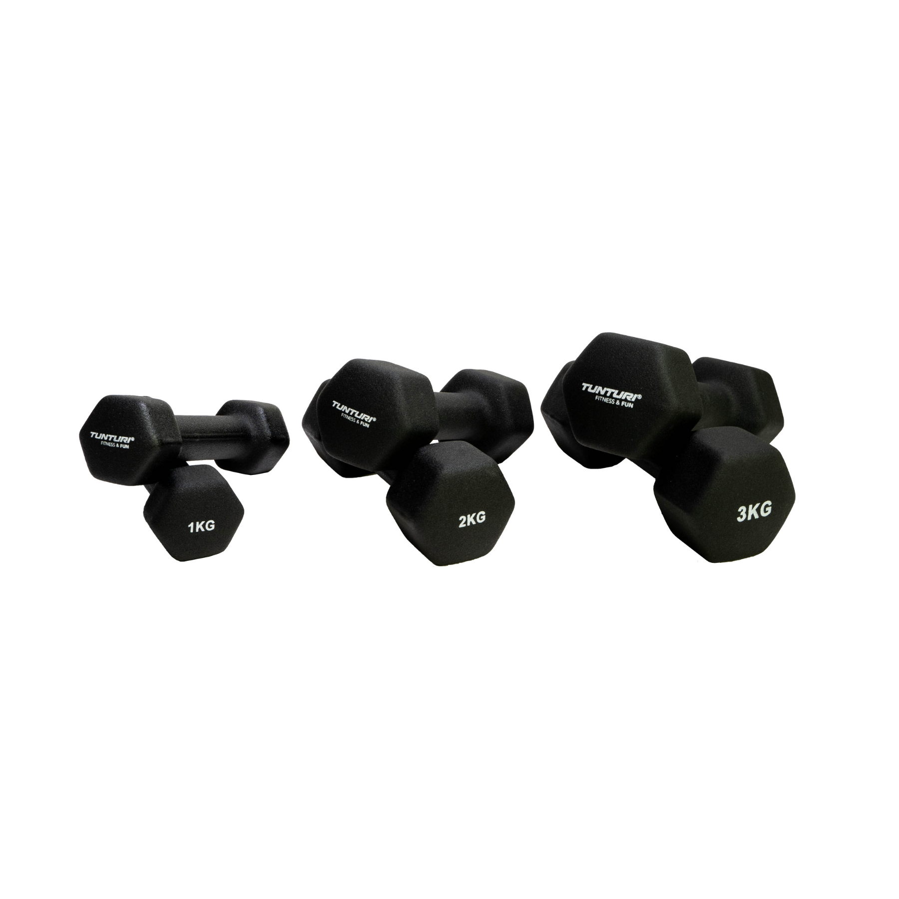 Tunturi - Set Haltères en Néoprène avec Support – Image 3