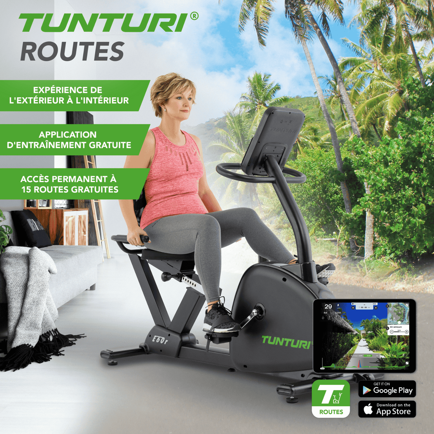 Tunturi - Vélo Semi-Allongé E60-R Signature – Image 9