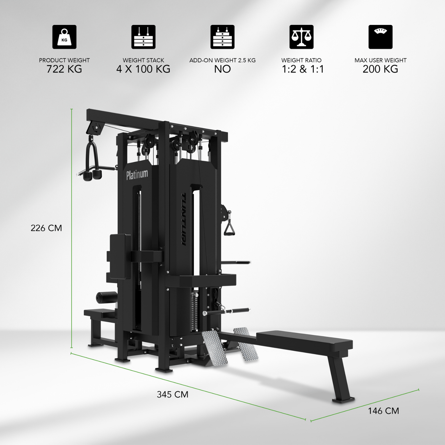 Tunturi Platinum - V-Series 4-in-1 Multi Station – Image 6