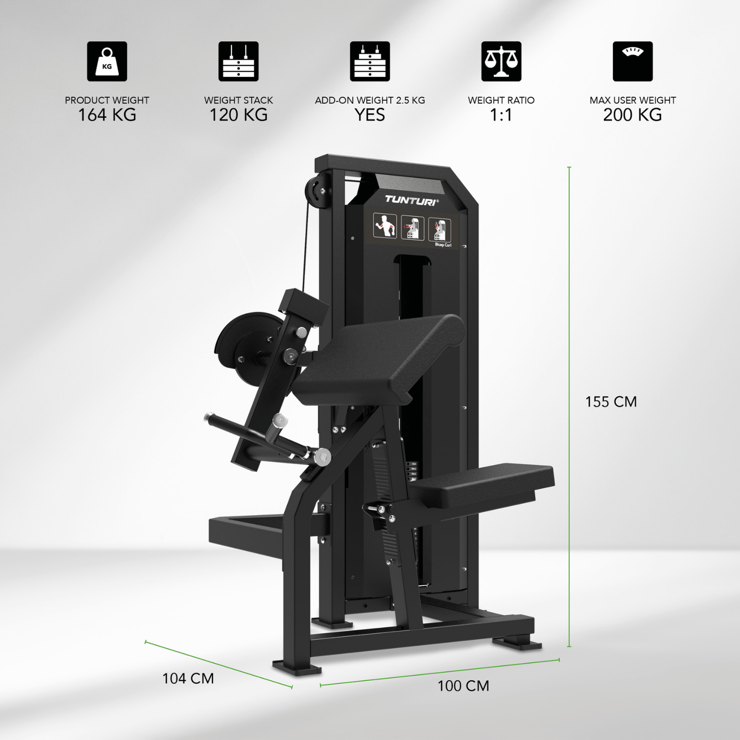Tunturi Platinum - V-Series Bicep Curl – Image 5