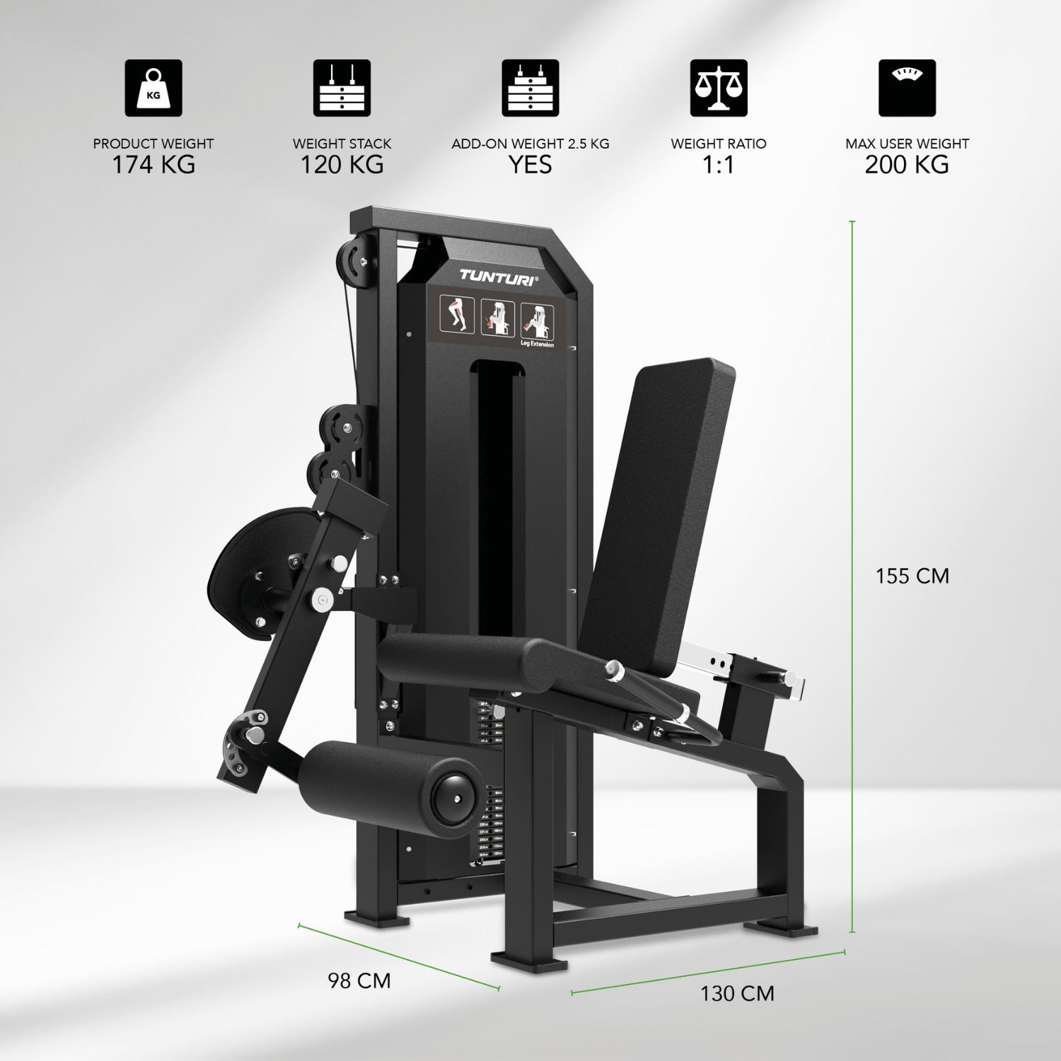 Tunturi Platinum - V-Series Leg Extension – Image 5
