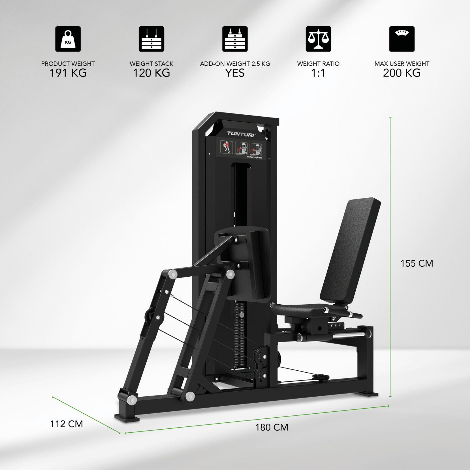 Tunturi Platinum - V-Series Seated Leg Press – Image 5