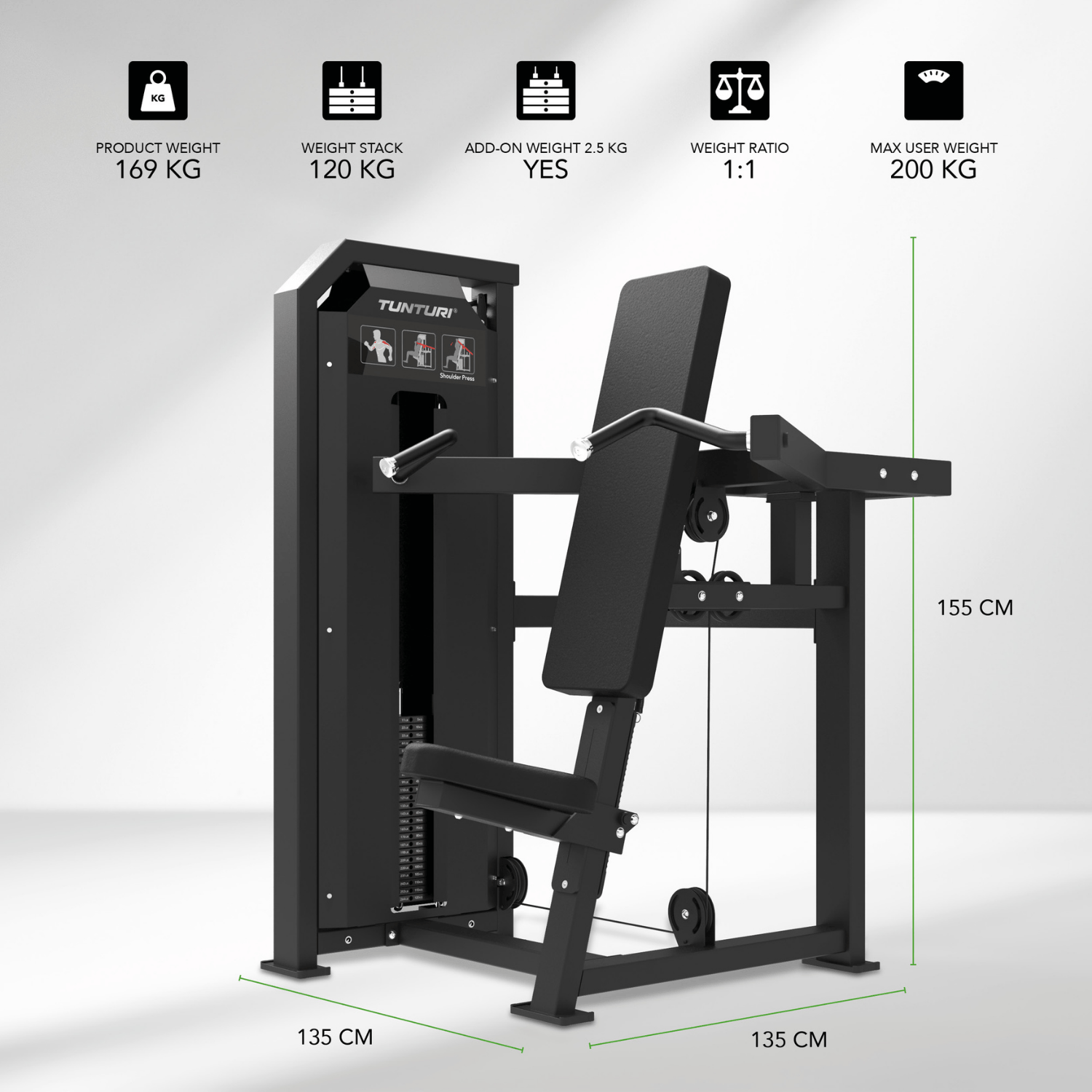 Tunturi Platinum - V-Series Shoulder Press – Image 5